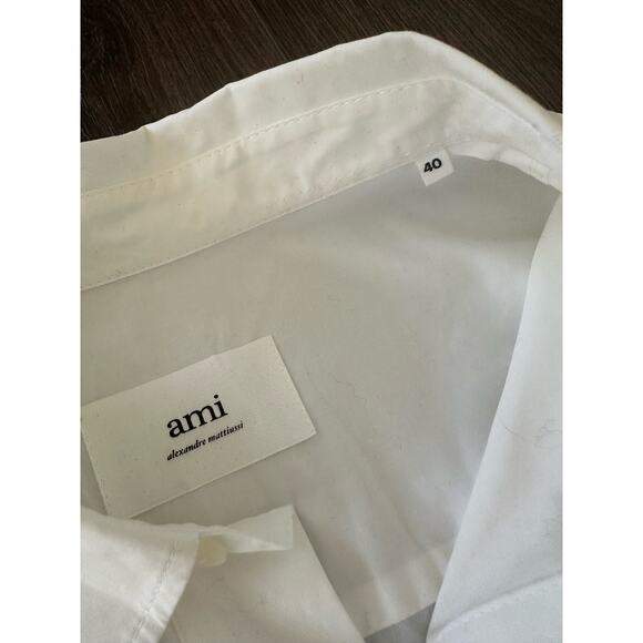 AMI Alexandre Mattiussi shirt dress pockets womens 40 NWT - Picture 11 of 11